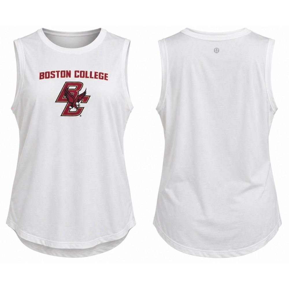 Lululemon Boston College Tank Top Unisex Large White Like New Eagles NCAA Muscle